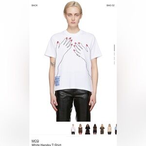 MCQ White Handsy T Shirt Small